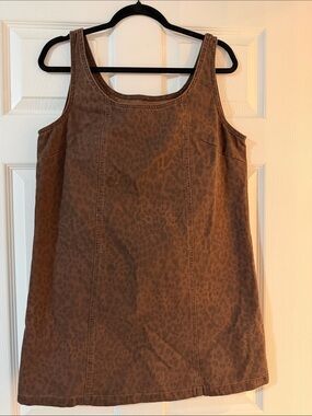 GAP Brown Leopard-Print Mini Dress